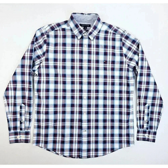 Tommy Hilfiger Other - Tommy Hilfiger Classic Fit Men Size Small Embroidered Chest Logo Check L/S Shirt